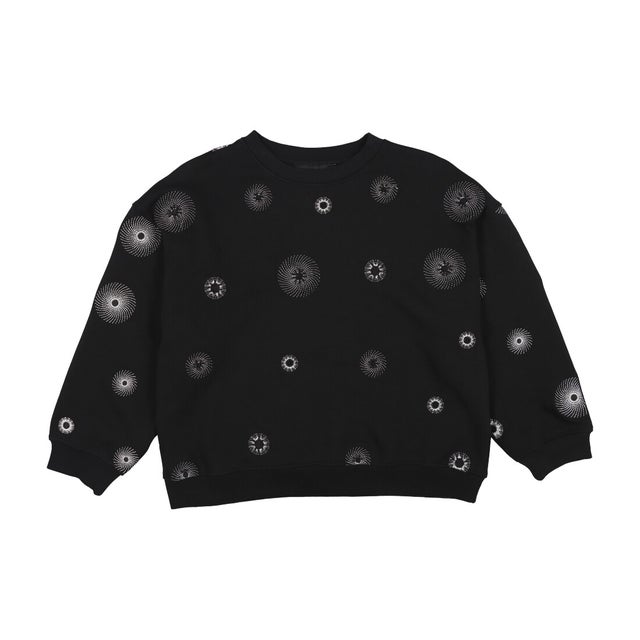 
                    幾何学模様刺繍 スウェットシャツ （グレー/ブラック）