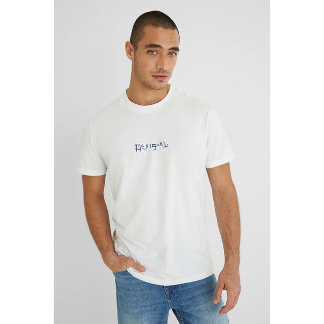 
                    アーティなサーフィンプリントのメンズTシャツ （ホワイト）