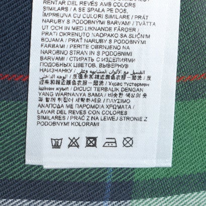 デシグアル Desigual タータンチェックとストライプのメンズシャツ （グリーン）｜詳細画像