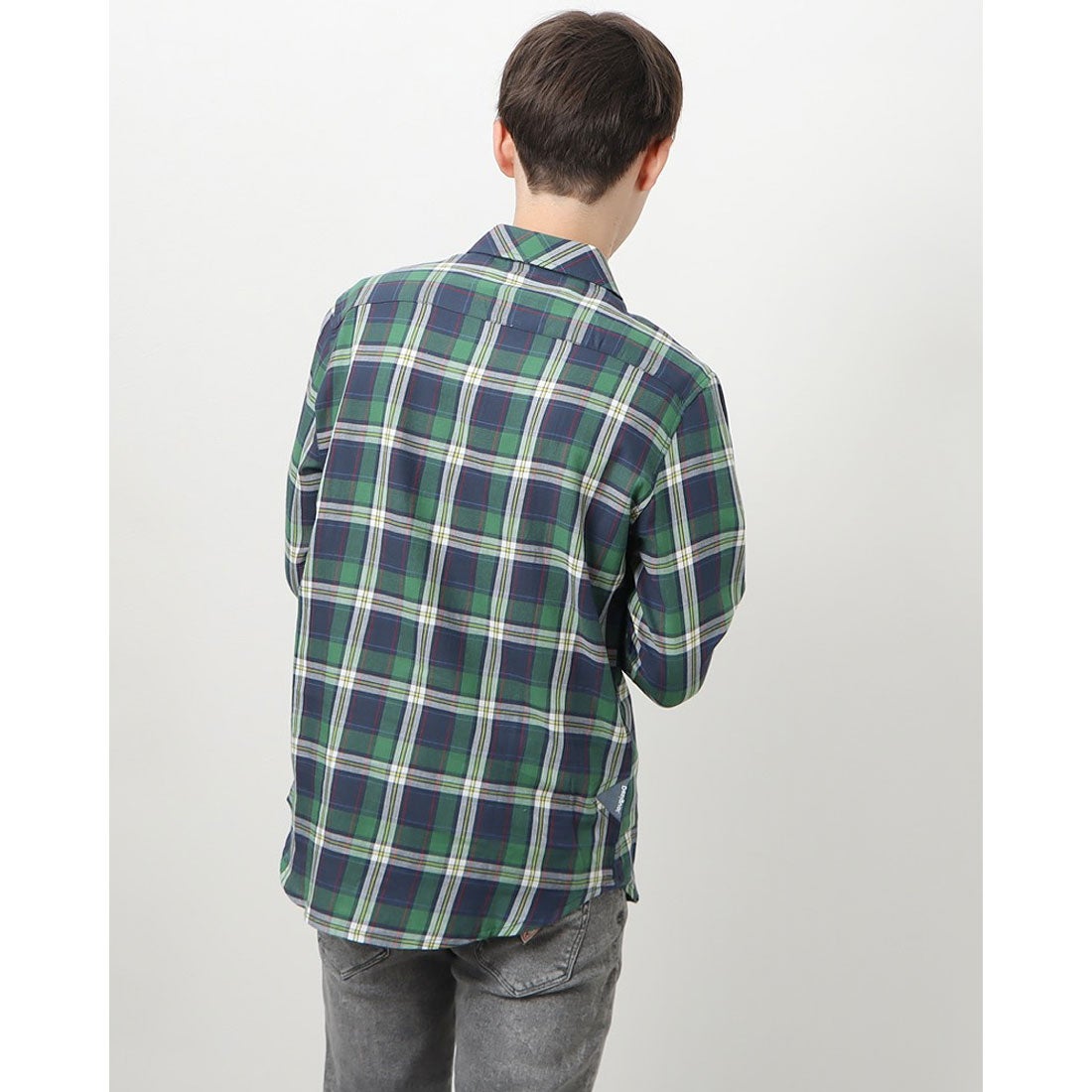 デシグアル　（グリーン）　Desigual　タータンチェックとストライプのメンズシャツ　WALKER　-ファッション通販　FASHION