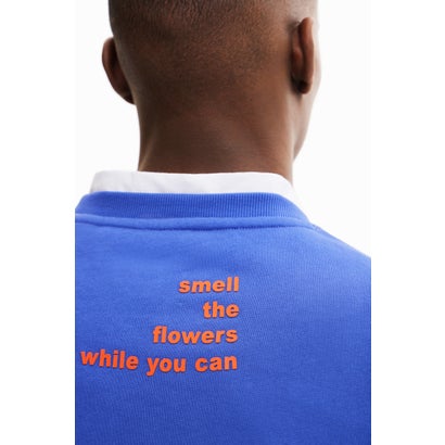 デシグアル Desigual 花柄刺繍 スウェットシャツ （ブルー）｜詳細画像