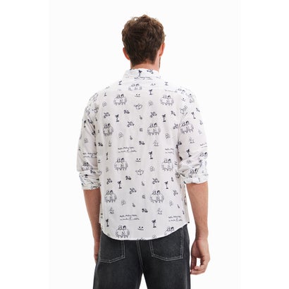 デシグアル Desigual 刺繍 ボイルシャツ （ホワイト）｜詳細画像