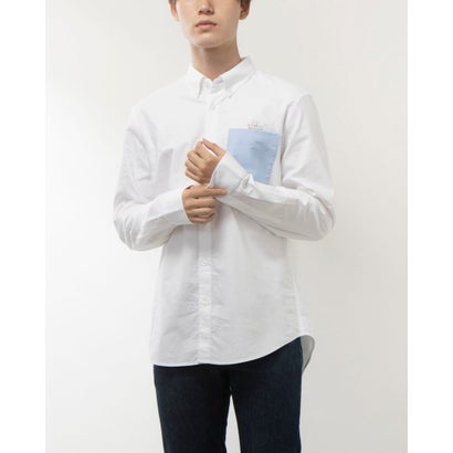 デシグアル Desigual ポケット プレーンカラーシャツ （ホワイト）｜詳細画像