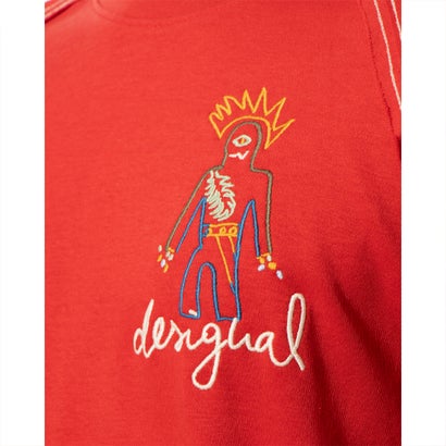 デシグアル Desigual ステッチ&刺繍 Tシャツ （ピンク/レッド）｜詳細画像