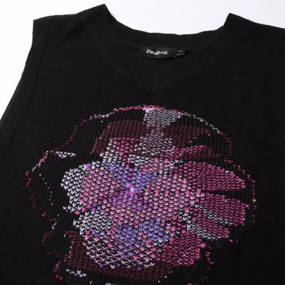 デシグアル Desigual レイヤード プリントニット シャツ （ホワイト）｜詳細画像