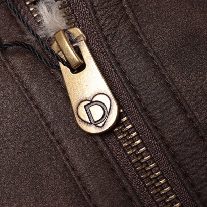 デシグアル Desigual ムートンレザータッチジャケット （ブラウン）｜詳細画像