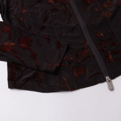 デシグアル Desigual ジップアップ フラワージャカード シアーシャツ （ブラウン）｜詳細画像