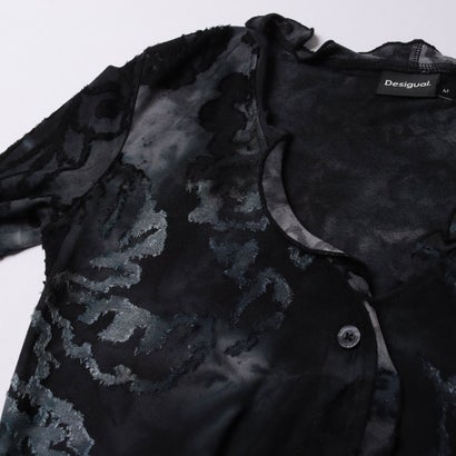 デシグアル Desigual フラワージャカード カーディガン （ブルー）｜詳細画像