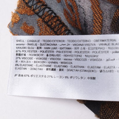 フロック加工 長袖ミニワンピース （ブルー）｜詳細画像