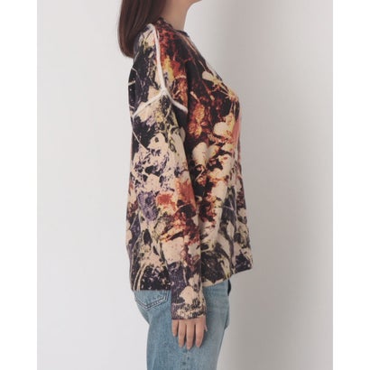 デシグアル Desigual フラワーカモフラージュプリント ニット （イエロー）｜詳細画像