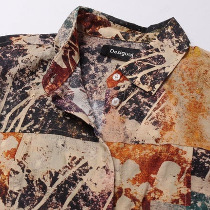 デシグアル Desigual プリント長袖シャツ （ブルー）｜詳細画像
