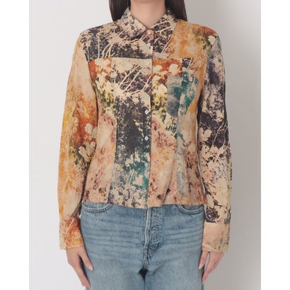 デシグアル Desigual プリント長袖シャツ （ブルー）｜詳細画像