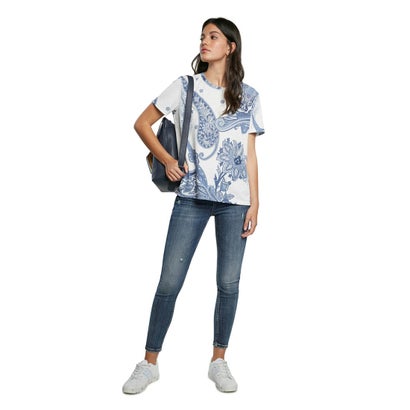 デシグアル Desigual Tシャツ半袖 POPASLEY （ブルー）｜詳細画像