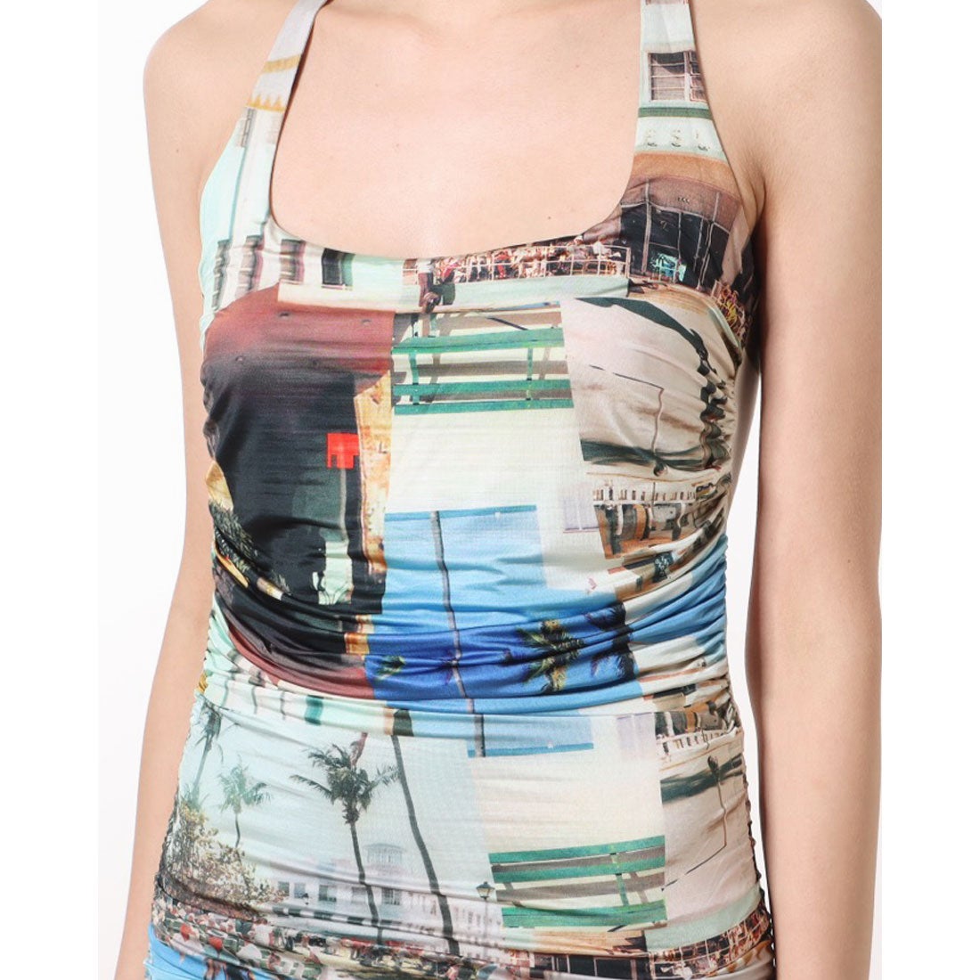 デシグアル Desigual ワンピースカミーソール NEW BEACH （ブルー 