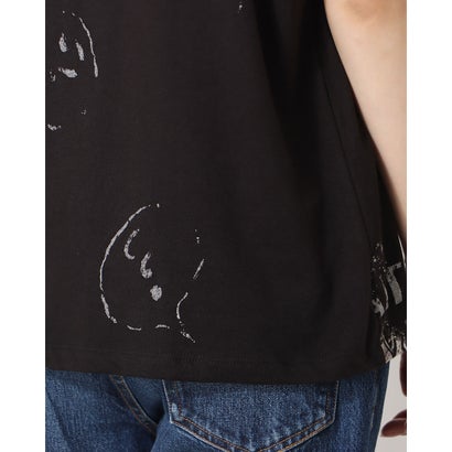 デシグアル Desigual ミッキーマウスプリントのレディース半袖Tシャツ （グレー/ブラック）｜詳細画像