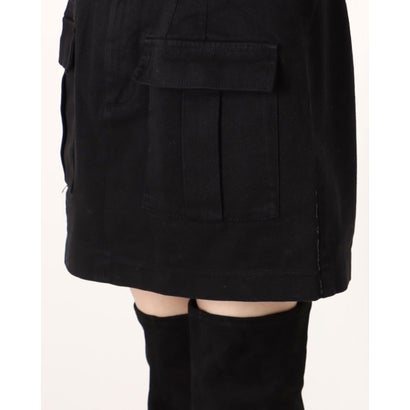デシグアル Desigual フロントポケット付きレディーススリムショートスカート （グレー/ブラック）｜詳細画像