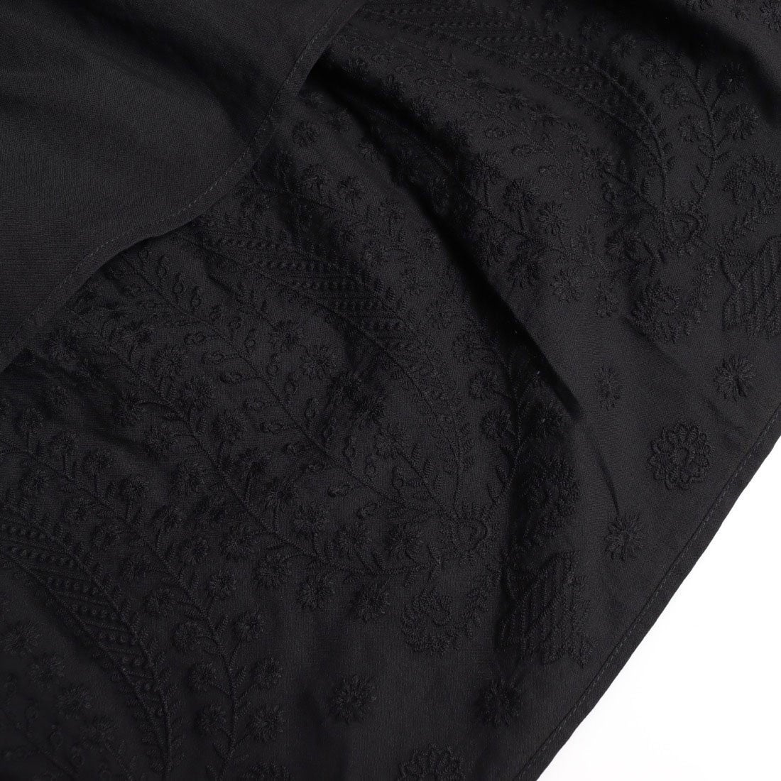 デシグアル Desigual 刺繍 ボーホーワンピース （グレー/ブラック