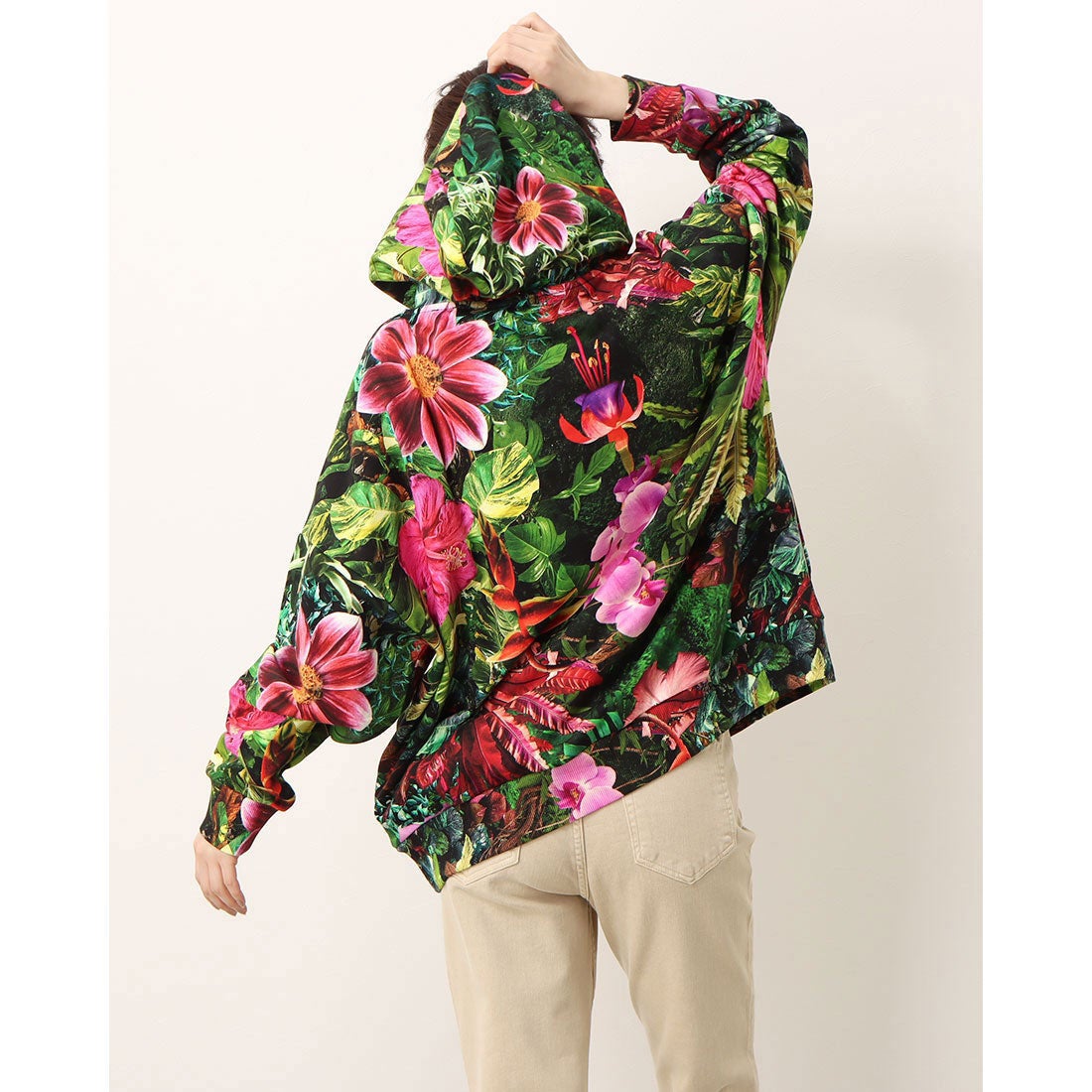 デシグアル Desigual トロピカル フーディ （ピンク/レッド 