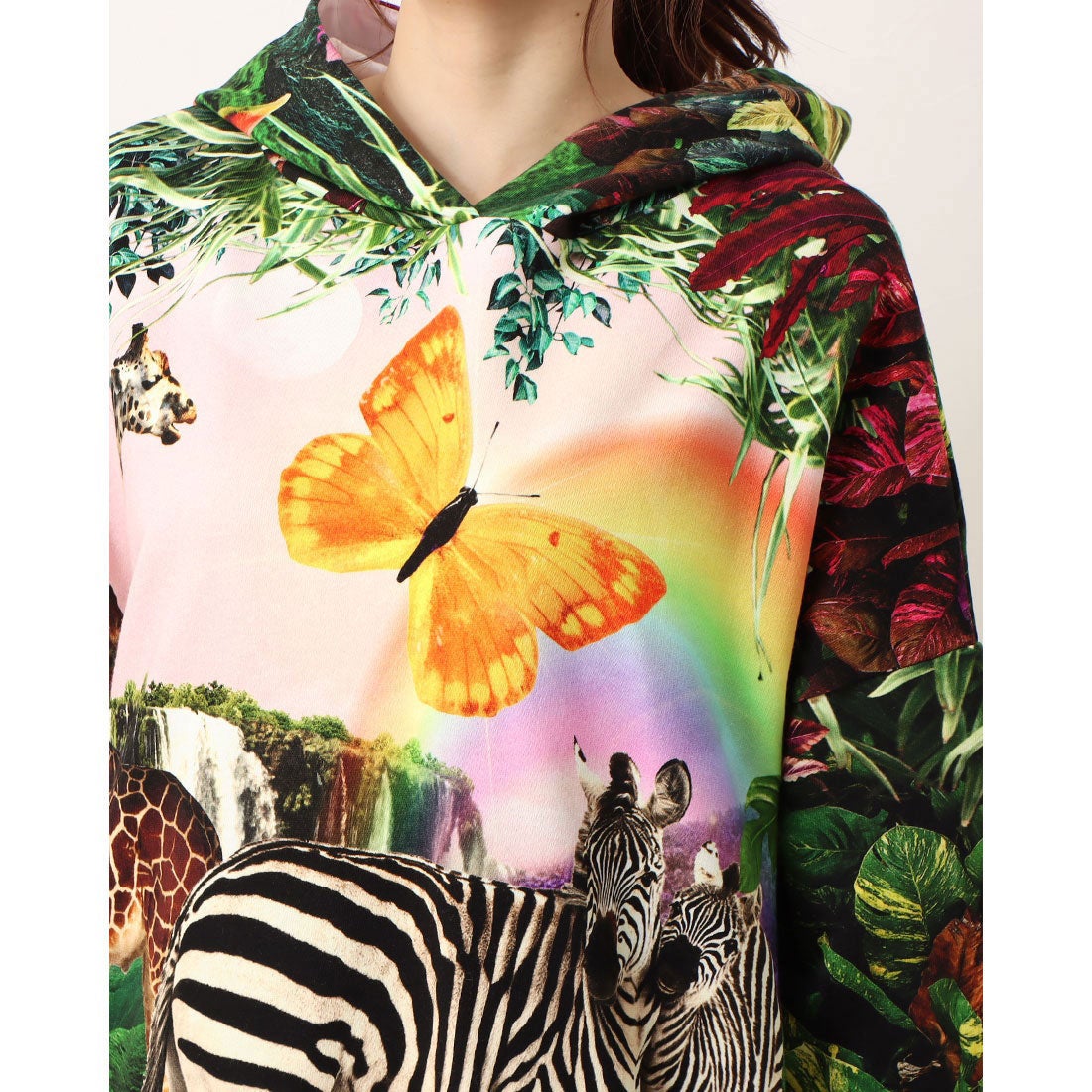 デシグアル Desigual トロピカル フーディ （ピンク/レッド 