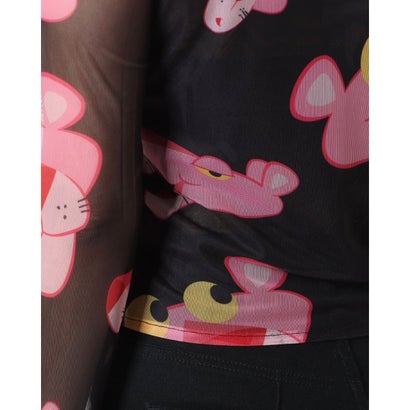 デシグアル Desigual Pink Panther チュールTシャツ （グレー/ブラック）｜詳細画像