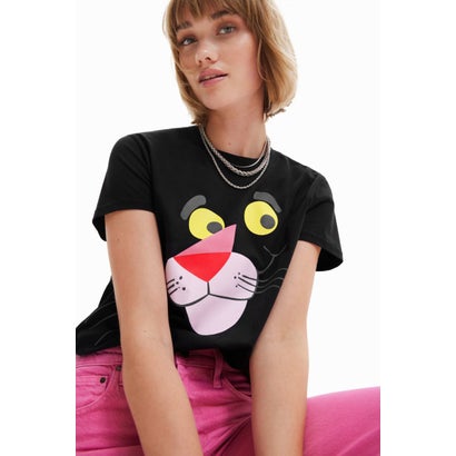 デシグアル Desigual Pink Panther Tシャツ （グレー/ブラック）｜詳細画像