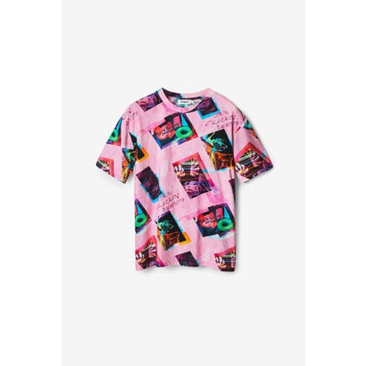 デシグアル Desigual 半袖Tシャツ NEO TROPIC （ピンク/レッド）｜詳細画像