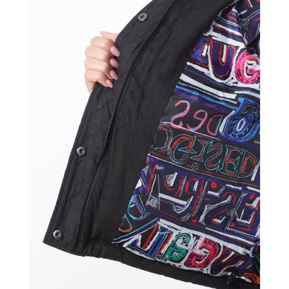 デシグアル Desigual 刺繍 ショートパデッドジャケット （グレー/ブラック）｜詳細画像