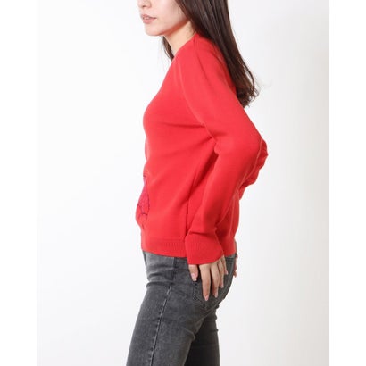 デシグアル Desigual バッグスバニー 刺繍セーター （ピンク/レッド）｜詳細画像