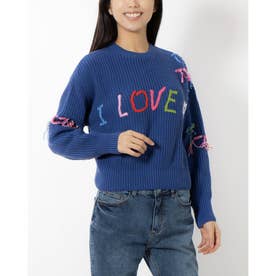 Love me セーター （ブルー）