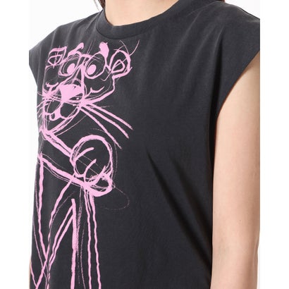 デシグアル Desigual Pink Panther ノースリーブTシャツ （グレー/ブラック）｜詳細画像