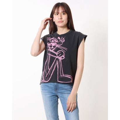 デシグアル Desigual Pink Panther ノースリーブTシャツ （グレー/ブラック）｜詳細画像