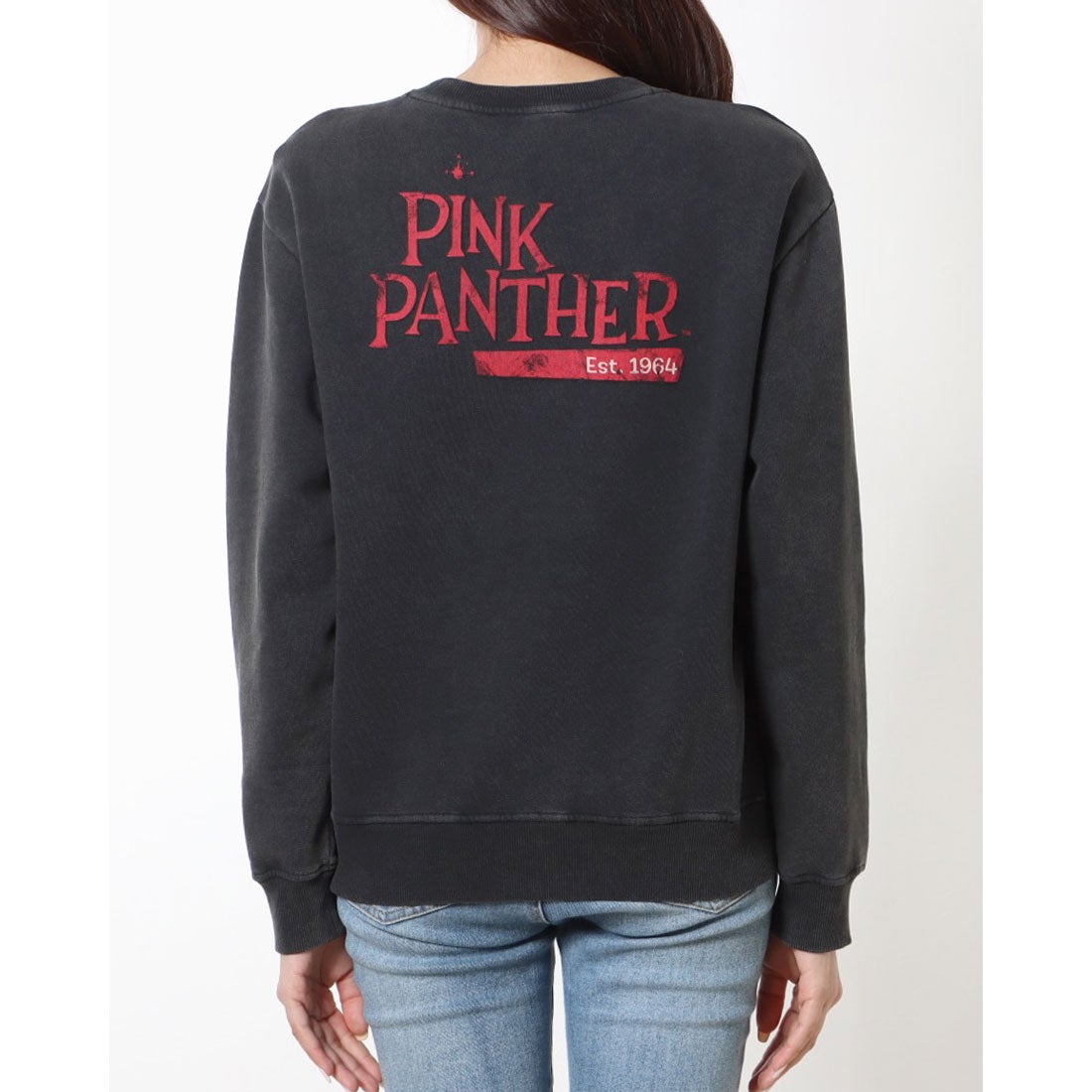 デシグアル Desigual Pink Panther ウォッシュスウェットシャツ （グレー/ブラック） -waja bazar  海外ファッションブランド通販サイト【公式】