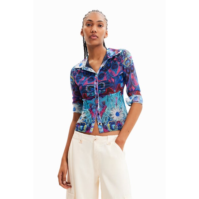 M. Christian Lacroix スリムショートTシャツ （ブルー）