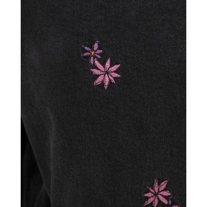 デシグアル Desigual 花刺繍 フレアジーンズ （グレー/ブラック）｜詳細画像