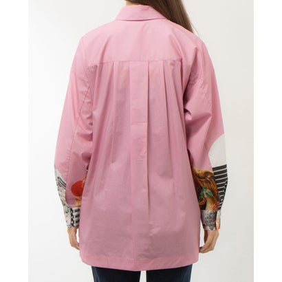 デシグアル Desigual コラージュ オーバーサイズシャツ （ピンク/レッド）｜詳細画像