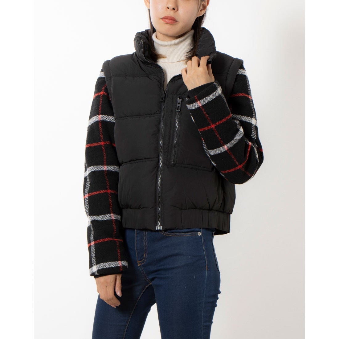 デシグアル Desigual 2WAY パデッドジャケット （グレー/ブラック 