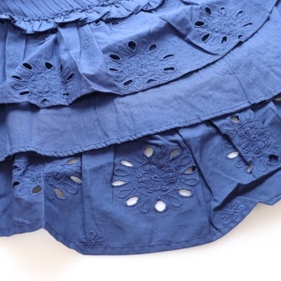 デシグアル Desigual スイス刺繍 フリル ミニスカート （ブルー）｜詳細画像