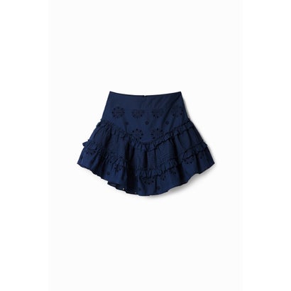 デシグアル Desigual スイス刺繍 フリル ミニスカート （ブルー）｜詳細画像