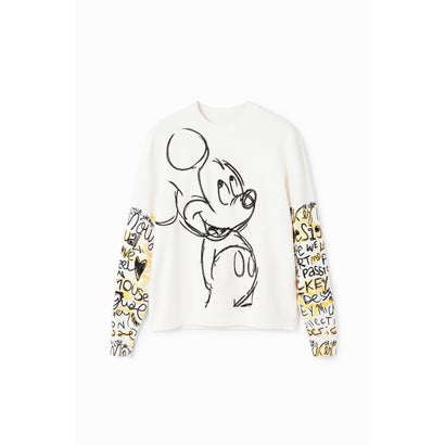 デシグアル Desigual ミッキーマウス 刺繍セーター （ホワイト）｜詳細画像