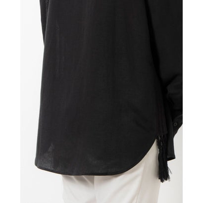 デシグアル Desigual マクラメ オーバーサイズシャツ （グレー/ブラック）｜詳細画像