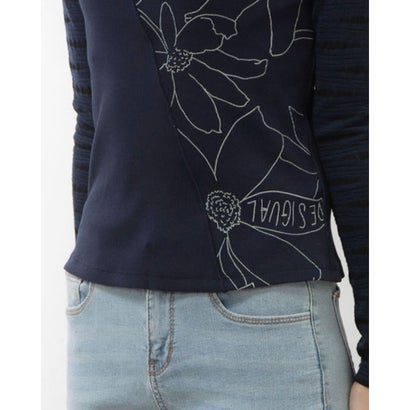 デシグアル Desigual 花柄パッチワーク Tシャツ （ブルー）｜詳細画像