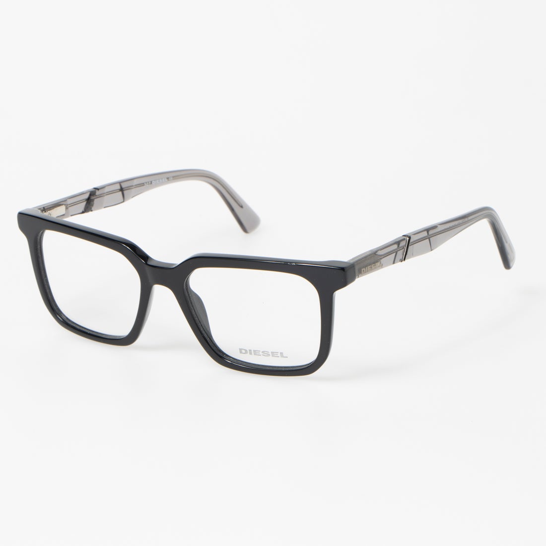 メガネ　（ブラック/クリアグレー）-　レディース　メンズ　眼鏡　DIESEL　ディーゼル　アイウェア