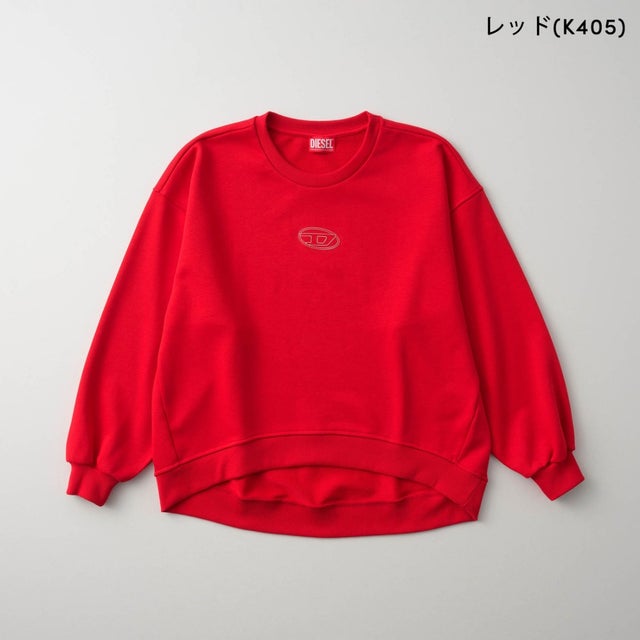 スウェット キッズ SWEATSHIRT WITH OVAL D LOGO J03017 KYAZ3 （レッド(K405)）