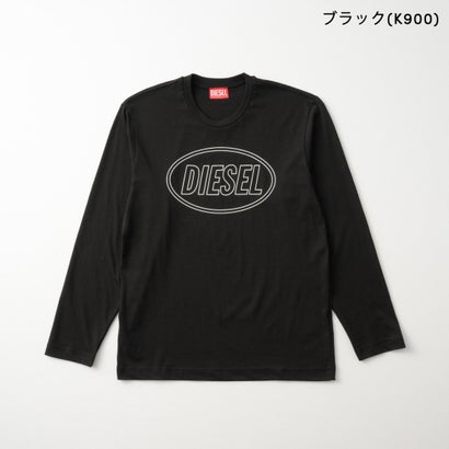 Tシャツ キッズ LONG-SLEEVE T-SHIRT WITH OVAL D LOGO J03037 0GRAI （ブラック(K900)）｜詳細画像