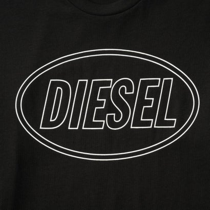 Tシャツ キッズ LONG-SLEEVE T-SHIRT WITH OVAL D LOGO J03037 0GRAI （ブラック(K900)）｜詳細画像