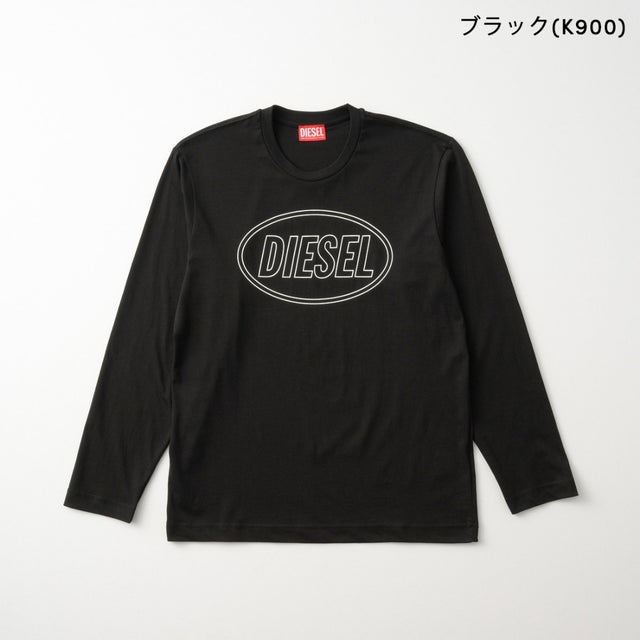 Tシャツ キッズ LONG-SLEEVE T-SHIRT WITH OVAL D LOGO J03037 0GRAI （ブラック(K900)）
