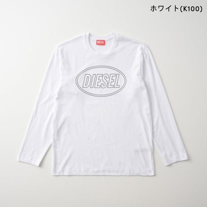 Tシャツ キッズ LONG-SLEEVE T-SHIRT WITH OVAL D LOGO J03037 0GRAI （ホワイト(K100)）｜詳細画像