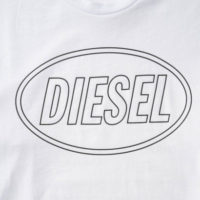 Tシャツ キッズ LONG-SLEEVE T-SHIRT WITH OVAL D LOGO J03037 0GRAI （ホワイト(K100)）｜詳細画像