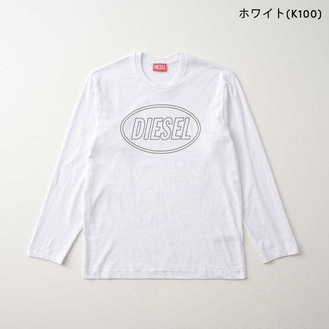 Tシャツ キッズ LONG-SLEEVE T-SHIRT WITH OVAL D LOGO J03037 0GRAI （ホワイト(K100)）