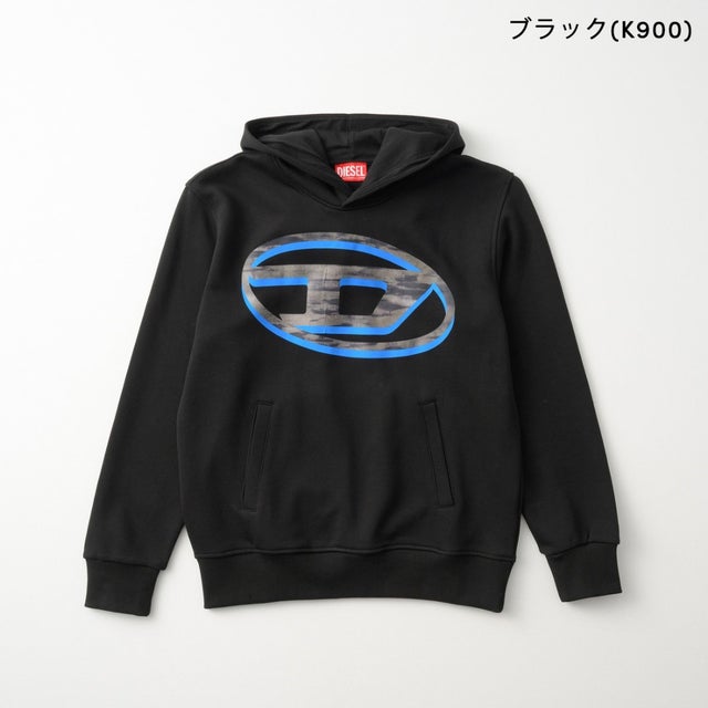 パーカー キッズ HOODIE WITH TWO-TONE OVAL D PRINT J02965 0GEAD （ブラック(K900)）